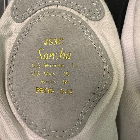 Sansha Women's Tivoli White Canvas Dance Shoes size 12M New QC2303 - Picture 5 of 7